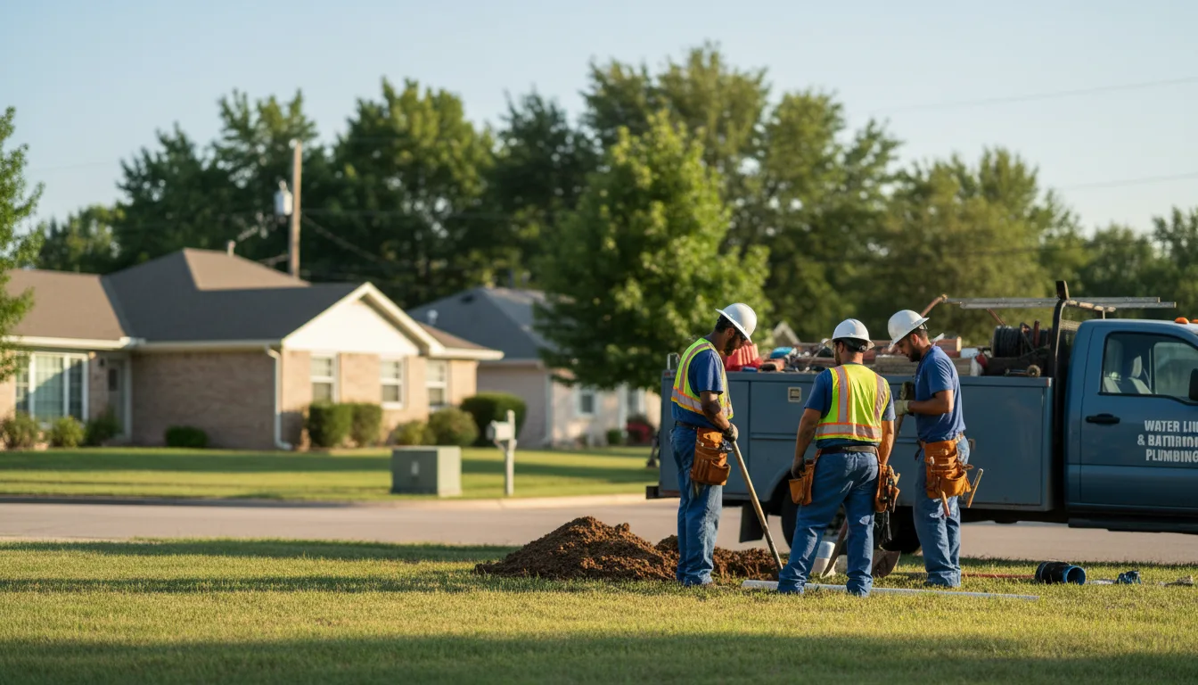 Residential water line and bathroom plumbing service in Footville, WI